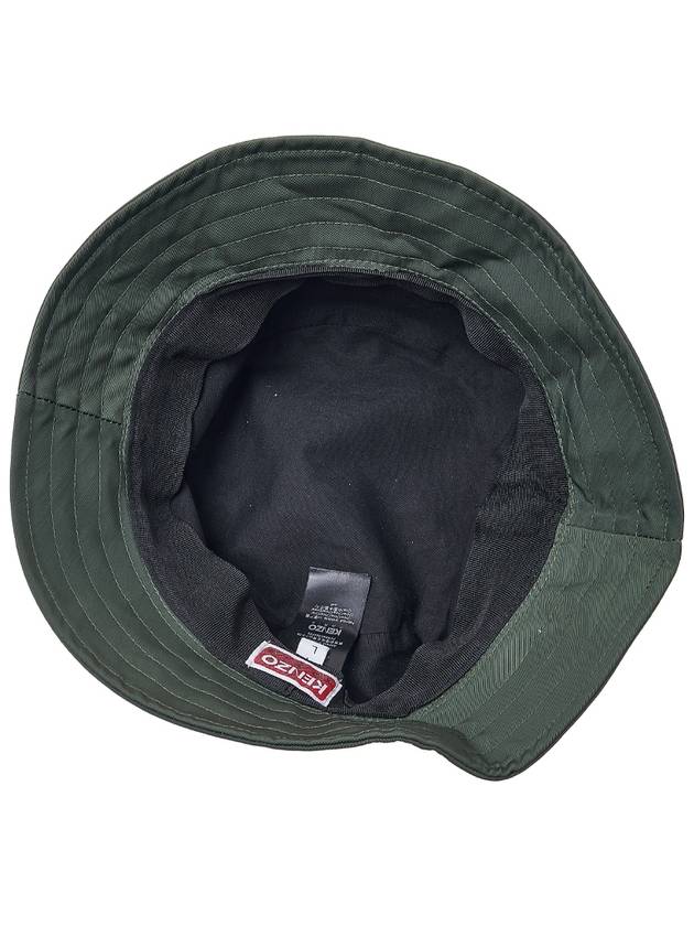 Military Polyester Bucket Hat Green - KENZO - BALAAN.