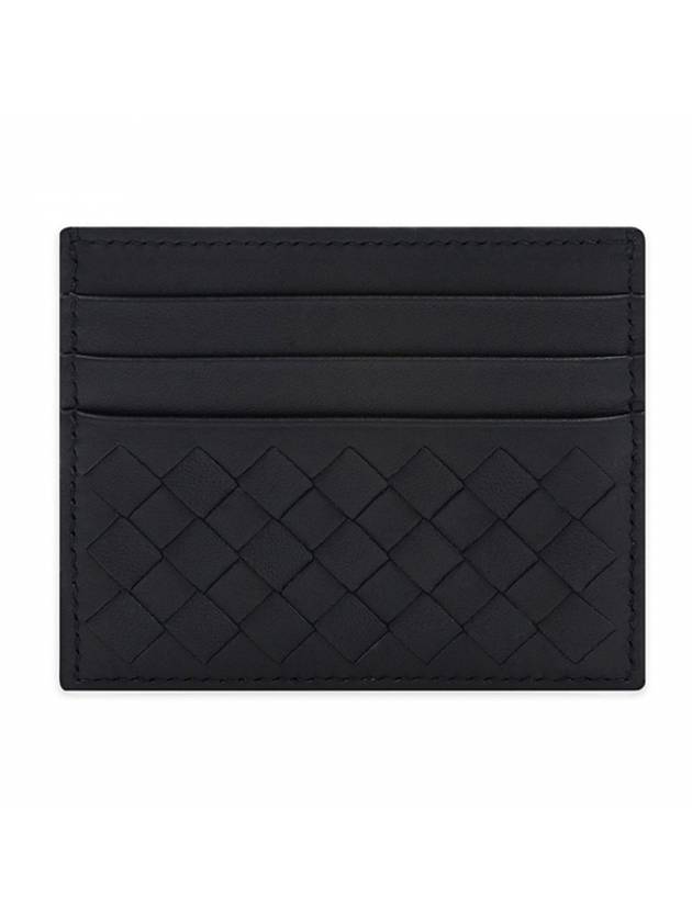 Intrecciato Weaving Card Wallet Black - BOTTEGA VENETA - BALAAN 1