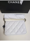 Classic Chain Grained Calfskin Flap Card Wallet White - CHANEL - BALAAN 3