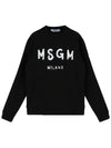 Milano Logo Print Sweatshirt Black - MSGM - BALAAN 2