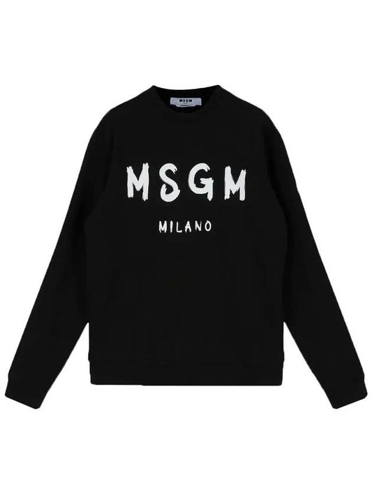 Milano Logo Print Sweatshirt Black - MSGM - BALAAN 2