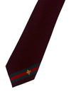 Web Bee Detail Silk Tie Dark Red - GUCCI - BALAAN 4