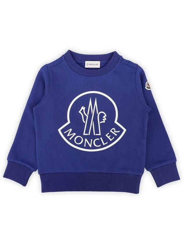 Kids Waffen Printing Sweatshirt Blue 8G00011 899PS 758 - MONCLER - BALAAN 3