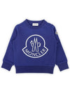 Kids Waffen Printing Sweatshirt Blue 8G00011 899PS 758 8 10A - MONCLER - BALAAN 3