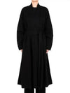 Black RIMBAUD Linen Wrap Coat 7340W2459 BLK 00001 - THE ROW - BALAAN 5