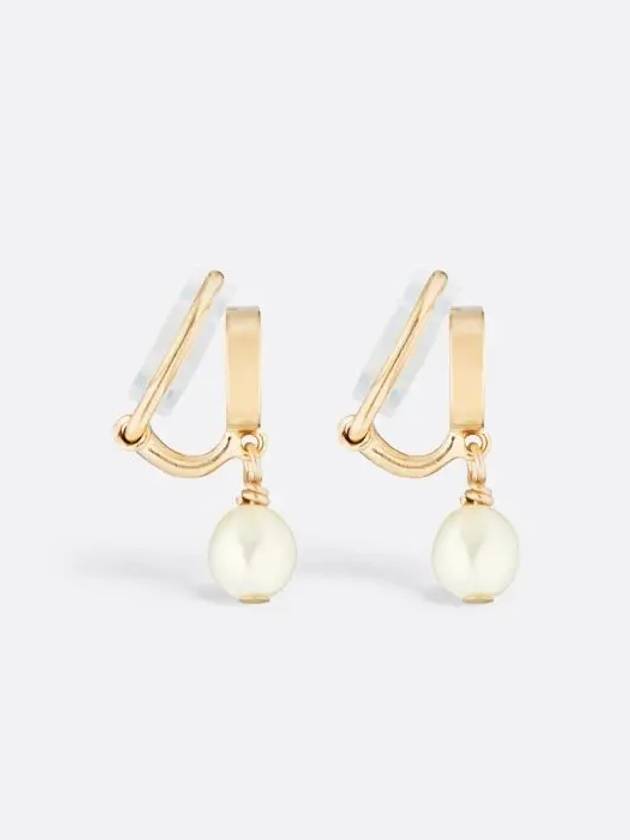 Petit CD Clip On Pearl Earrings Gold - DIOR - BALAAN 4