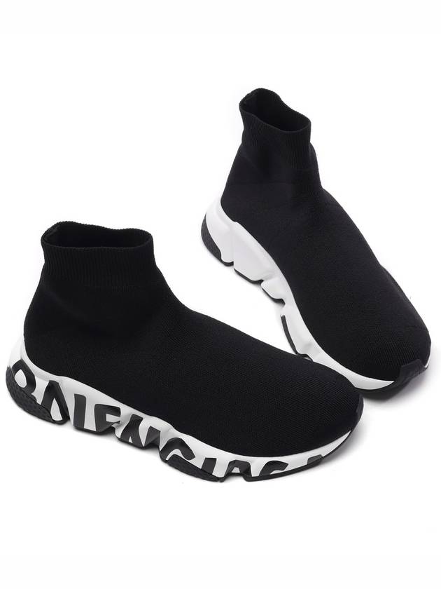 Speedrunner Graffiti Logo Sole High Top Sneakers Black - BALENCIAGA - BALAAN 6