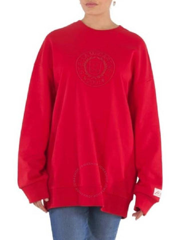 Stella McCartney Red 2001 Logo Crest Embroidred Sweatshirt, Size X-Small - STELLA MCCARTNEY - BALAAN 1