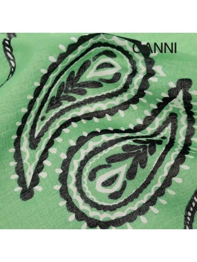 Bandana Print Scarf Green - GANNI - BALAAN 3