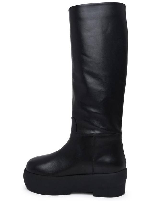 Gia Borghini Black Leather Blend Gia 16 Boots - GIA BORGHINI - BALAAN 3