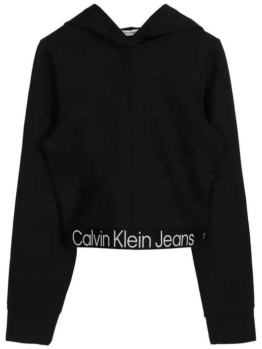 Eggshell Logo Banding Hoodie Black - CALVIN KLEIN - BALAAN 2