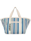 Warden Striped Tote Bag Blue - ISABEL MARANT - BALAAN 1