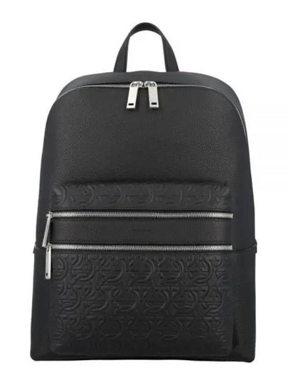 Embossed Backpack Black - SALVATORE FERRAGAMO - BALAAN 2