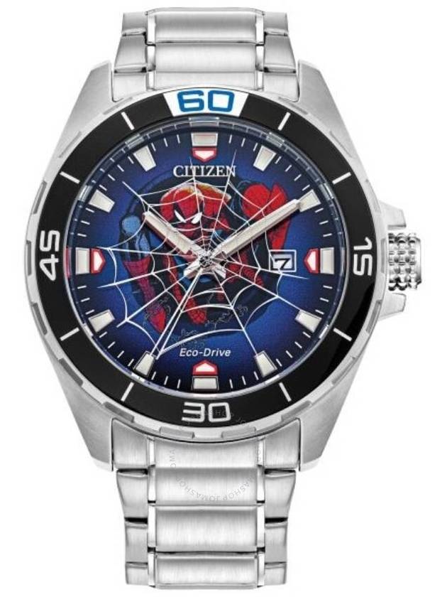 Citizen Spider-Man Eco-Drive Blue Dial Men's Watch BM7610-52W - CITIZEN - BALAAN 1