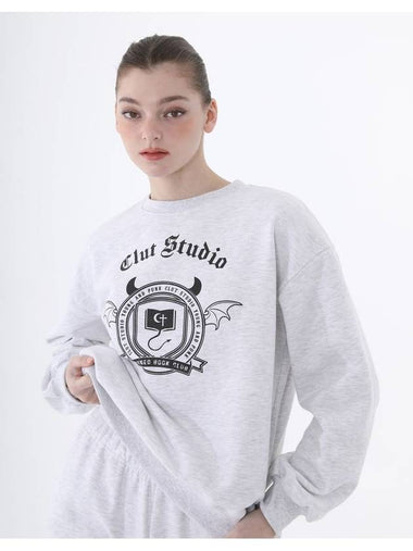 0 7 banned book club sweatshirt LIGHT GRAY - CLUT STUDIO - BALAAN 1