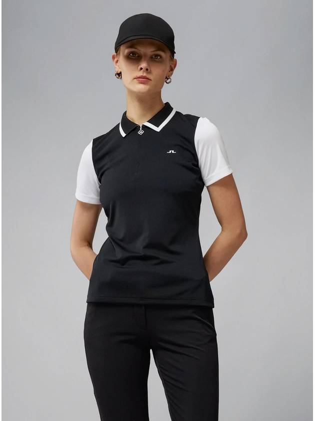 Women's Antonia Golf Polo Shirt Navy - J.LINDEBERG - BALAAN 3