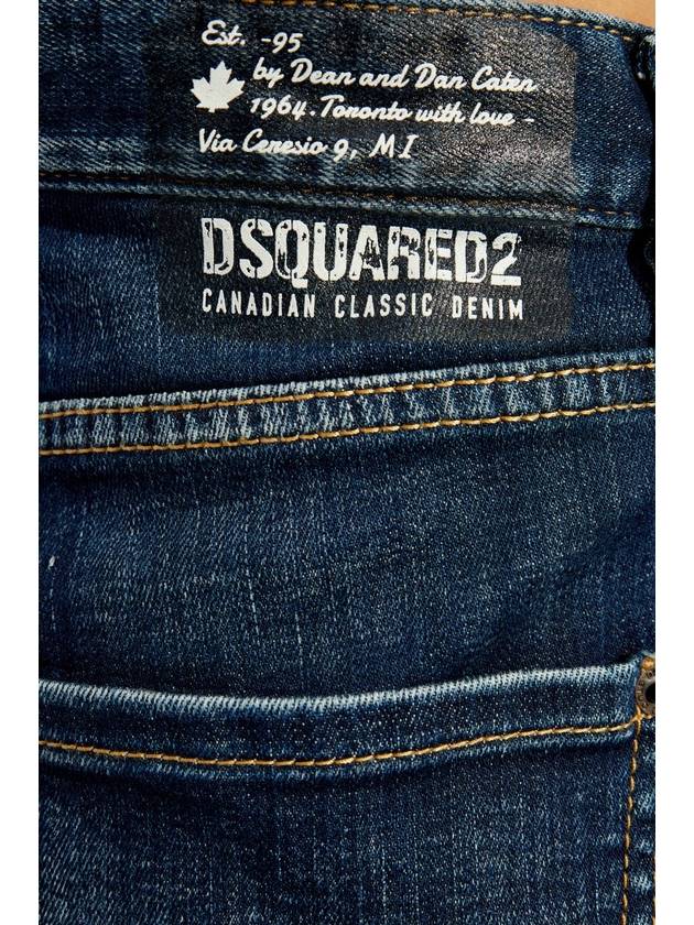 Dsquared2 Denim Shorts With Vintage Effect, Women's, Navy Blue - DSQUARED2 - BALAAN 5