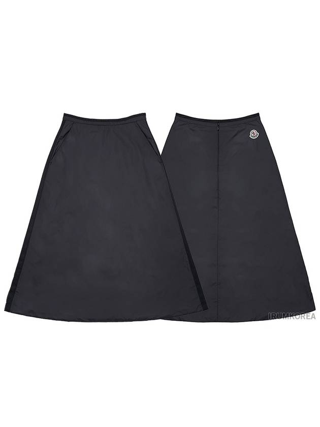 Padded midi A line skirt black - MONCLER - BALAAN 10