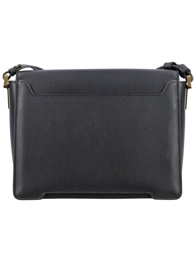 Trunkaroo Medium Leather Shoulder Bag Black - MARNI - BALAAN 5