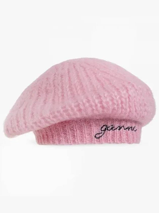 Mohair Beret Pink - GANNI - BALAAN 2