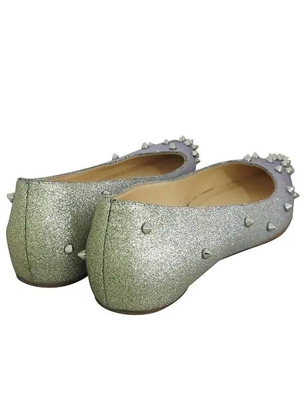 Multi glitter silver spike women s flat shoes - CHRISTIAN LOUBOUTIN - BALAAN 4