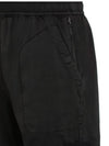 Ghost Piece Stretch Cotton Lyocell Satin Cargo Pants Black - STONE ISLAND - BALAAN 5