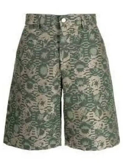 Le Tecido Jacquard Sunny Flower Cotton Shorts Khaki - JACQUEMUS - BALAAN 2