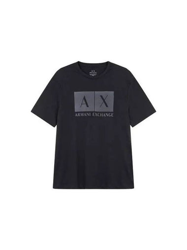 Men s Square Logo Soft T Shirt Black 271090 - ARMANI EXCHANGE - BALAAN 1