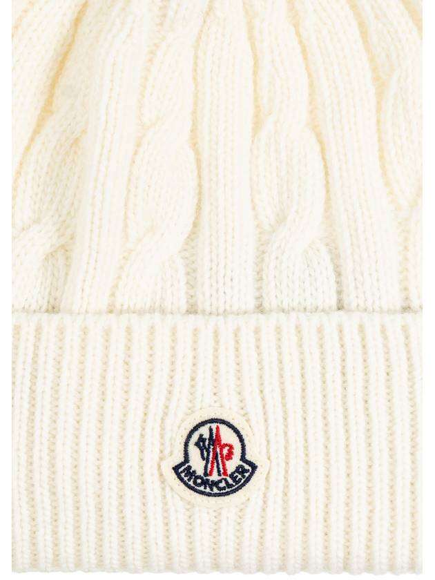 Moncler Pom-pom Hat, Women's, Cream - MONCLER - BALAAN 4