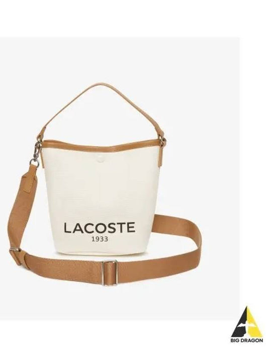 Women s Heritage Canvas Bucket Bag Ivory - LACOSTE - BALAAN 1