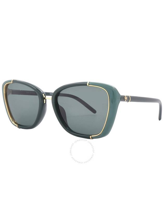 Tory Burch Dark Green Cat Eye Ladies Sunglasses TY9074U 19603H 54 - TORY BURCH - BALAAN 3