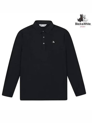 Jagard Solid Long Sleeve T-Shirt 9514GZSSNAVY - BLACK&WHITE - BALAAN 1