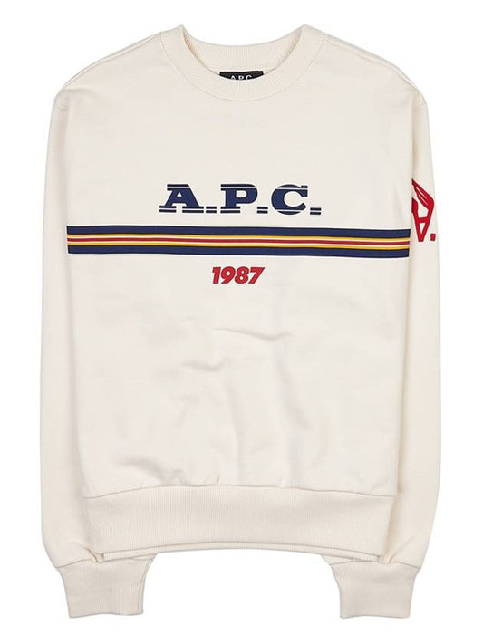logo print sweatshirt ecru - A.P.C. - BALAAN 2