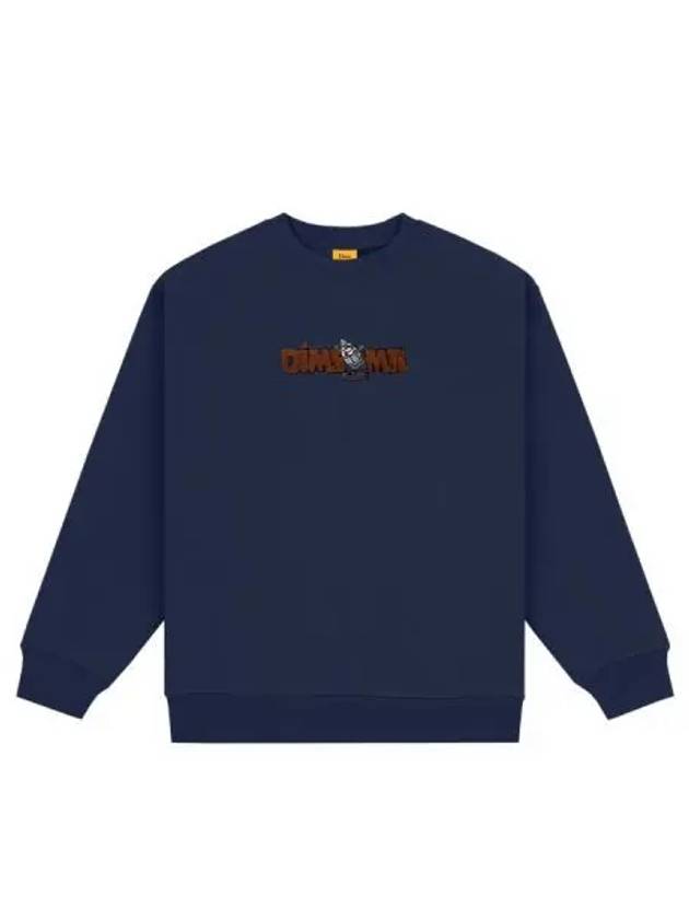 Crayon Chenille Crew Neck Navy - DIME - BALAAN 1