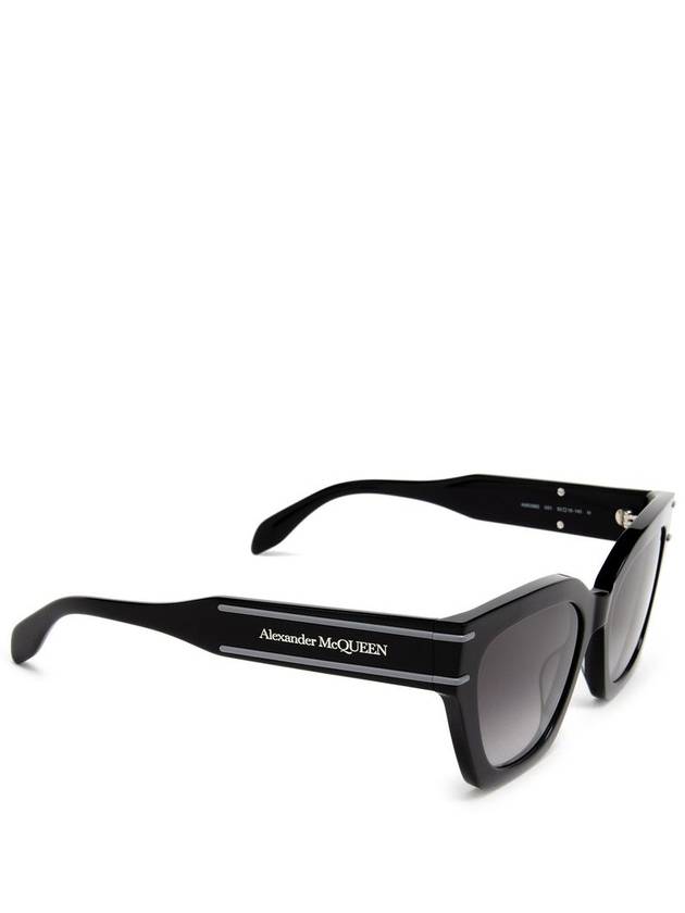 Sunglasses AM0398S001 001 BLACK BLACK GRAY - ALEXANDER MCQUEEN - BALAAN 3