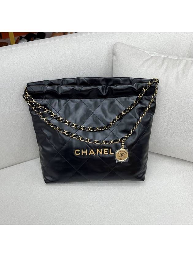 22 Shiny Calfskin Small Shoulder Bag Black - CHANEL - BALAAN 9