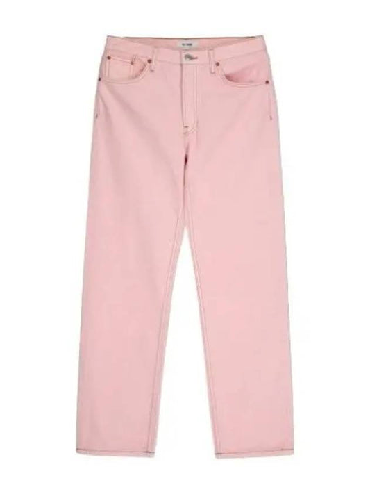 mid rise wide jeans pink denim pants - RE/DONE - BALAAN 1