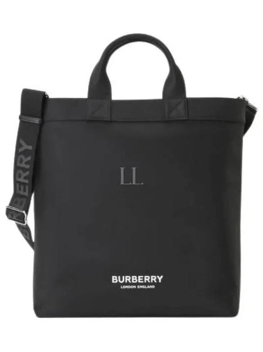 Logo Print Nylon Artie Tote Bag Black - BURBERRY - BALAAN 2