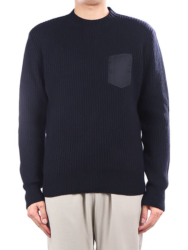 Men's Back Stitch Alpaca Knit Top Navy - MAISON MARGIELA - BALAAN 2