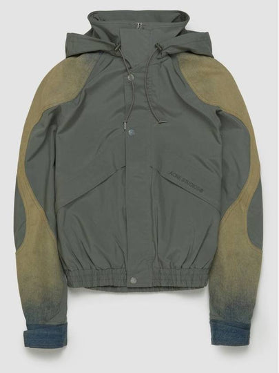 Polyester Windbreaker Olive Green - ACNE STUDIOS - BALAAN 2