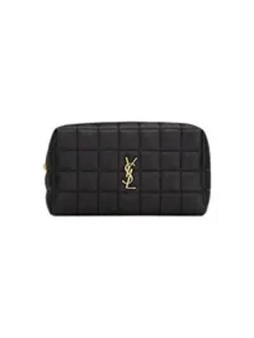 Cassandre Matelasse Carre Pouch Bag Black - SAINT LAURENT - BALAAN 1