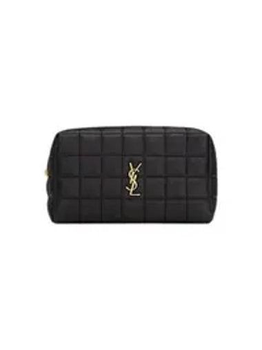 Cassandre Matelasse Carre Pouch Bag Black - SAINT LAURENT - BALAAN 1