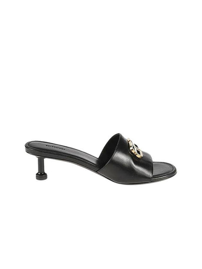 BB Leather Slipper Heels Black - BALENCIAGA - BALAAN 2