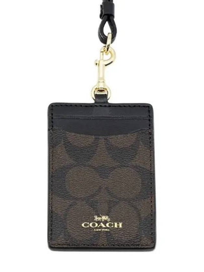 Lanyard ID Card Neck Strap Case Brown - COACH - BALAAN 2