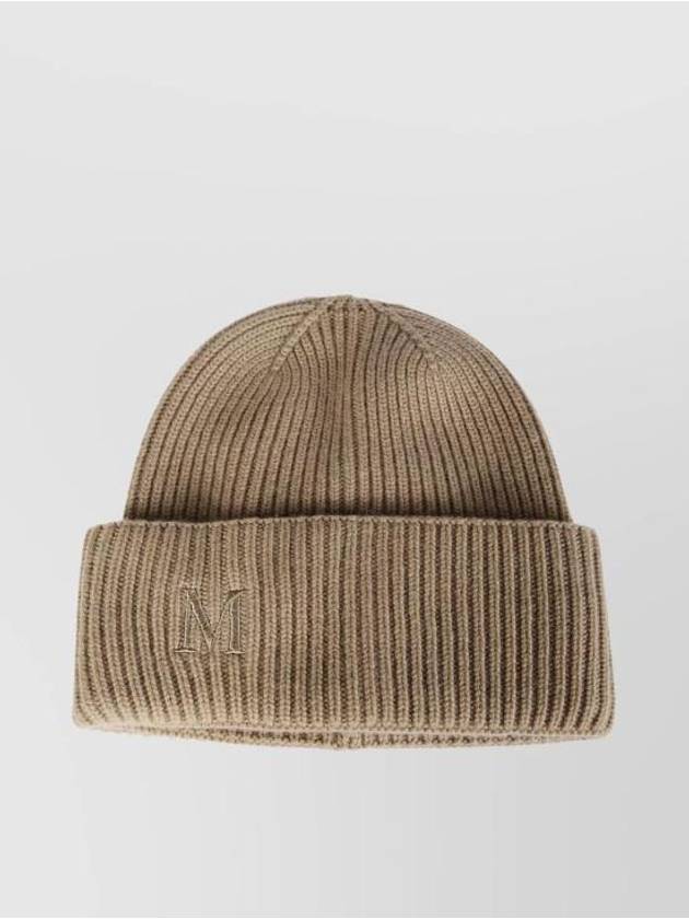 Retina Logo Embroidered Cashmere Beanie Camel - MAX MARA - BALAAN 2