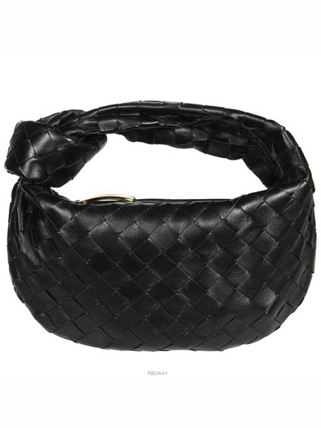 Jodie Intrecciato Small Tote Bag Black - BOTTEGA VENETA - BALAAN 2