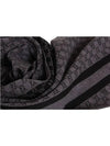 GG Two-Tone Wool Muffler Black - GUCCI - BALAAN 5