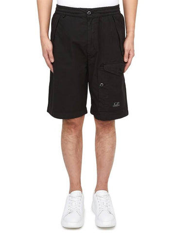 Men's Cargo Shorts Black - CP COMPANY - BALAAN 1