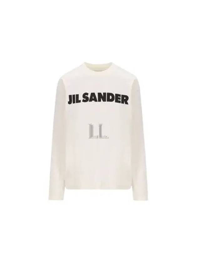 Logo Print Cotton Sweatshirt White - JIL SANDER - BALAAN 2