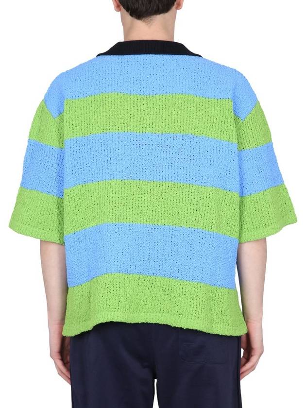 Polo Knit Short Sleeve T-Shirt Azure Green - SUNNEI - BALAAN 4